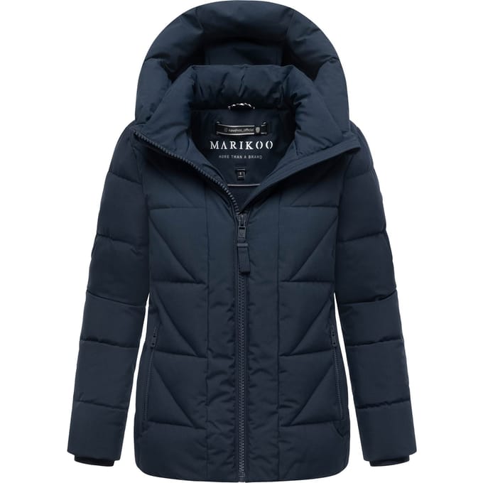 Marikoo dames winterjas Kuschelnasee met capuchon en fleecevoering