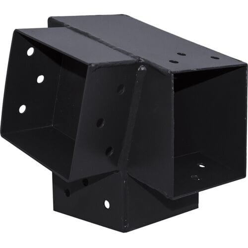 Suki Hoekverbinder 3d - 3 Aansluitingen - Verzinkt Staal - Antraciet - 91x91mm - Type C - Ce