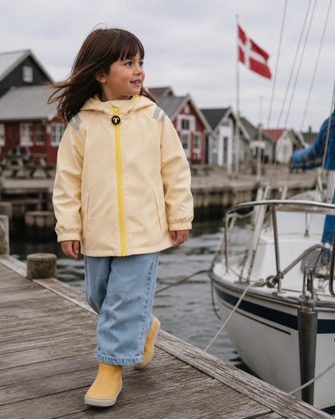 Ducksday - Regenjas Kinderen - Waterdicht - Ademend - Reflecterend - Regenkleding Unisex - Lemonade - Maat 152