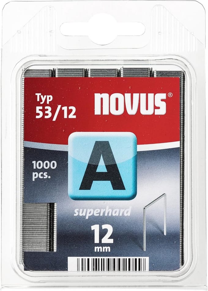 Fijndraadklemmen 12 mm - 1000 nietjes type A53/12 voor Professionele Bevestiging
