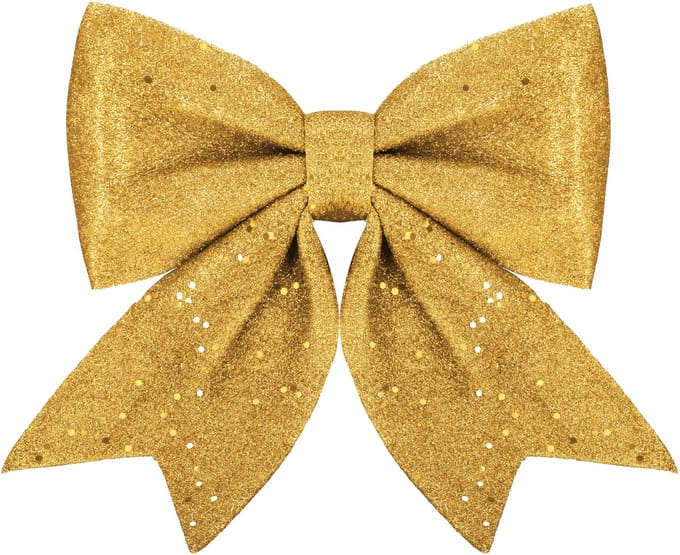 Kersthanger | Kerstversiering | Kerstdecoratie Voor Binnen | Kerststrik | Goud | 30 cm | 1 Stuk