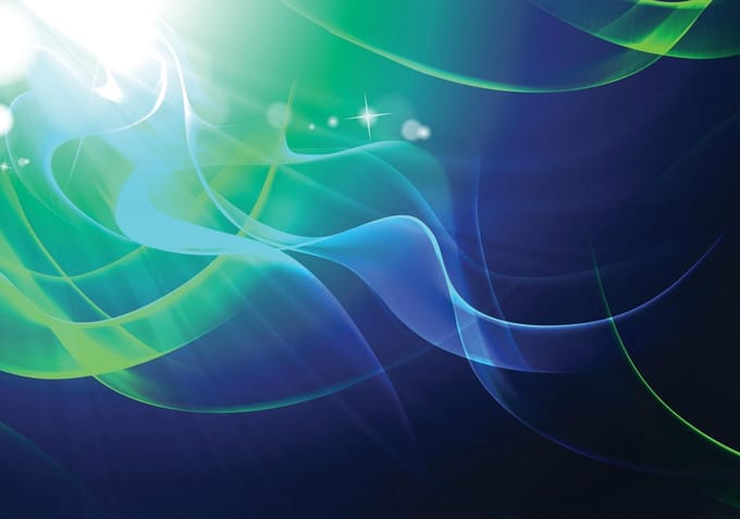 Abstract Light Pattern Blue Green Photo Wallcovering