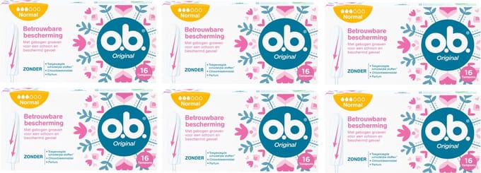 OB Original Normal - 6x16 stuks - Voordeelverpakking