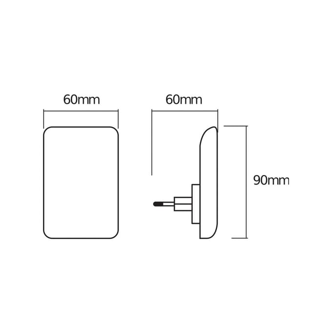 OSRAM HOMELIGHTING Lunetta Glow White 4099854532139 LED-nachtlamp