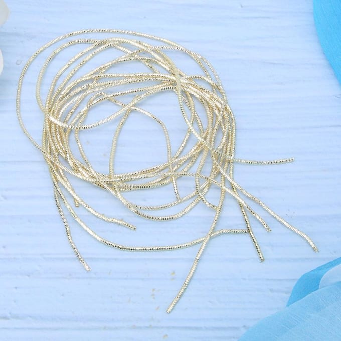 Borduurgaren Koperdraad Naaisteken Glans 1,5 mm Dia. Handleiding DIY StringGolden goud
