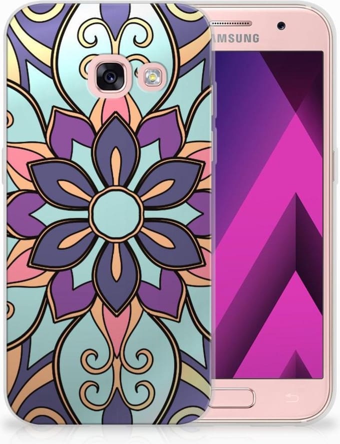 Samsung Galaxy A3 2017 TPU Case Purple Flower
