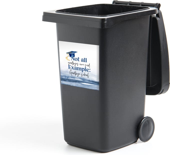 Container sticker Afstuderen - Diploma - Studenten - Quotes - 40x40 cm - Kliko sticker