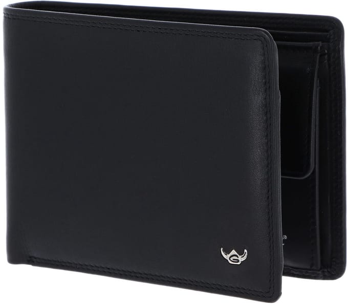 Golden Head Leren portemonnee Polo Scheintasche 1138 Schwarz zwart