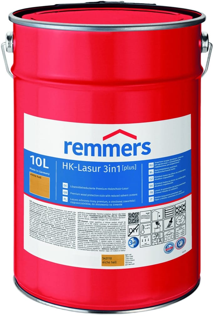 Remmers - HK 3in1 glazuur [plus] 10 l, Licht eiken