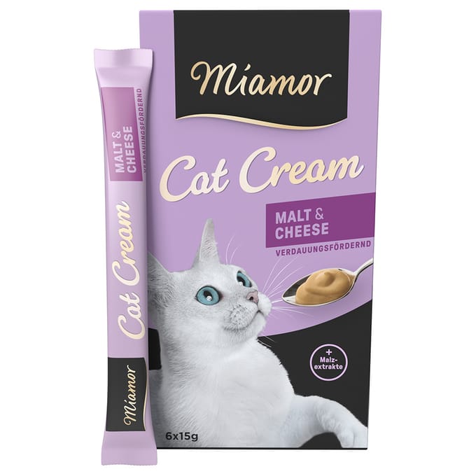Miamor - Cream Snack 6x15g (verpakking van 11) - Mout-Cream & Kaas