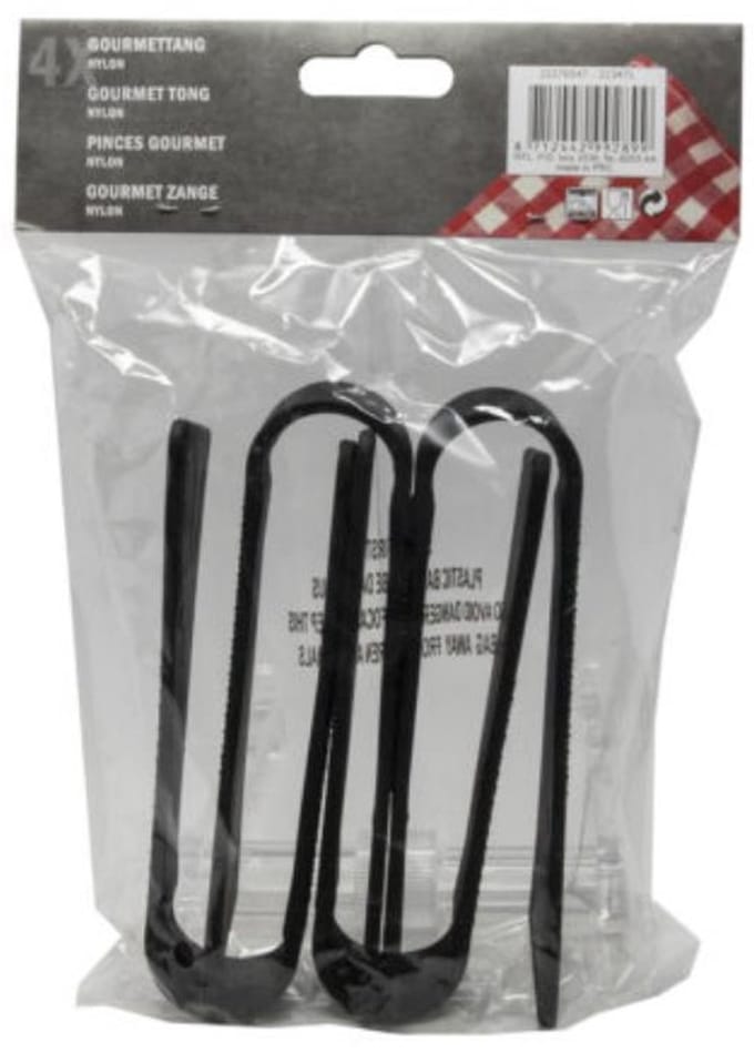 Gourmet tangen 14cm zakje a 4 stuks
