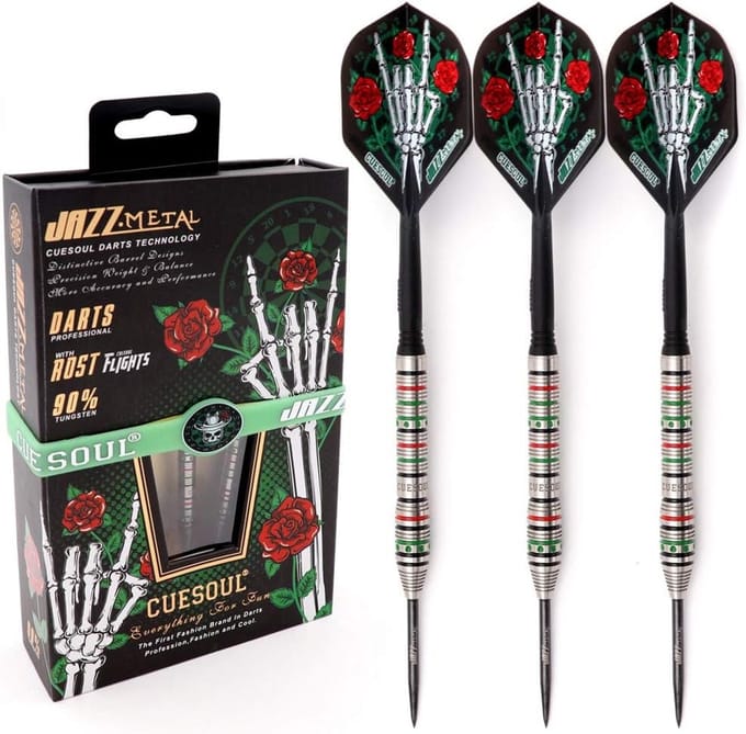 Steeltip Darts Set 21g 23g 25g 90% Tungsten met Geïntegreerde Flights