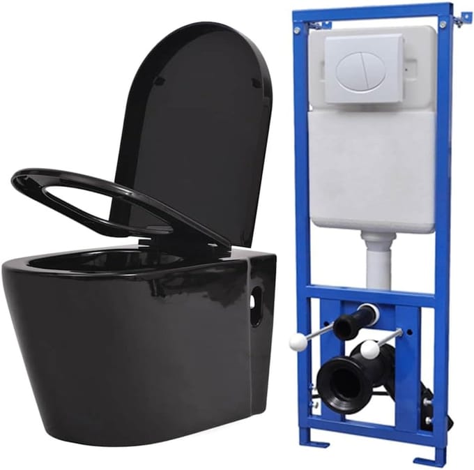 Hangend Toilet - Wandcloset WC - Moderne Badkamer - Ingebouwde Stortbak - Wit