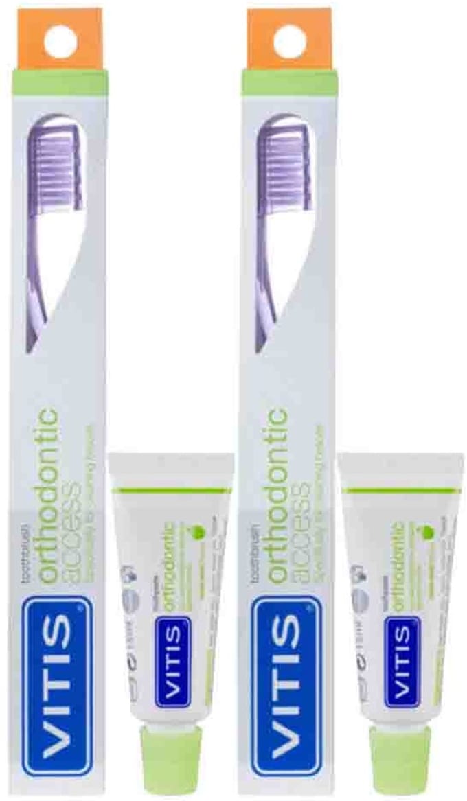 2x Vitis Orthodontic Access Tandenborstel