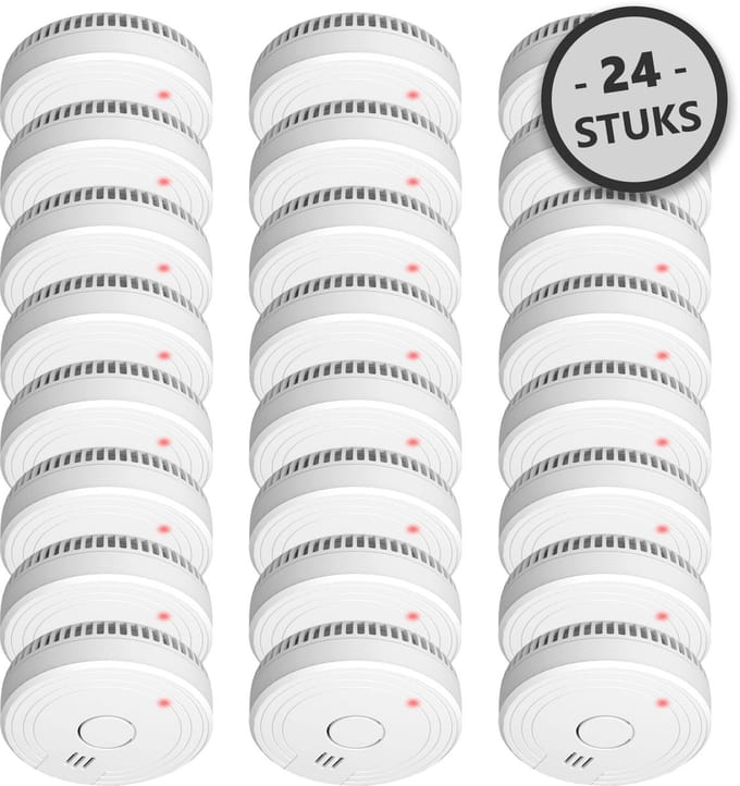 24-Pack ELRO FS1801 | 10 Jaar Sensor | 85dB | Voldoet aan Europese norm EN14604 | Wit | Set van 24 Stuks