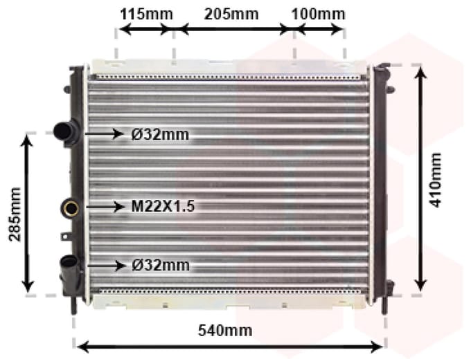 Van Wezel - RADIATOR VOOR RENAULT CLIO 1998-2001 7700417175