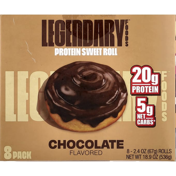 Zoete Eiwitbroodjes, Chocolade, 8 Stuks, 67G (2.4oz) Elk