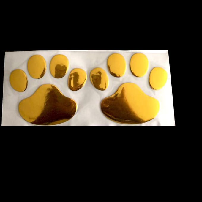 2 stuks Universele PVC Hond Pootafdruk Sticker Auto Embleem Decal Decoratie Buiten Accessoires