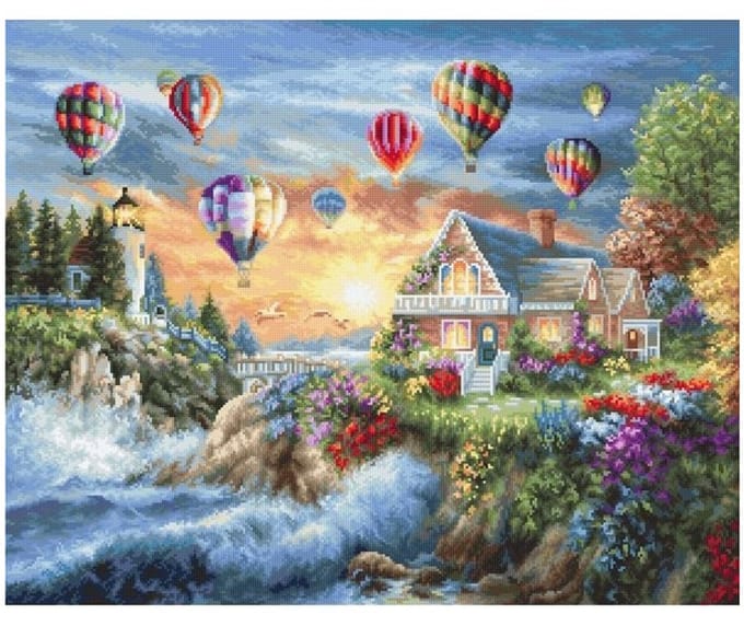Luca-S Balloons over Sunset Cove borduren (pakket) B614