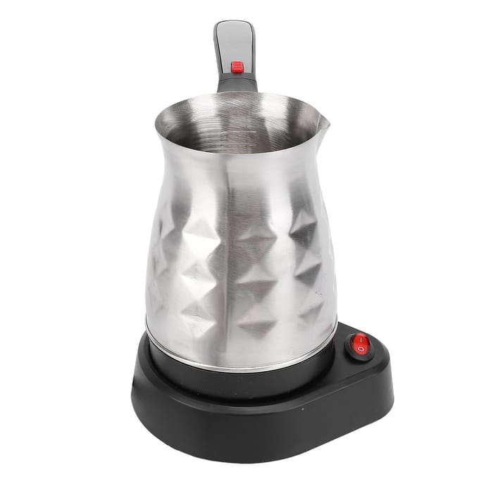 Elektrisch Turks Koffiezetapparaat met Anti-Verbrandingshandvat 500ML Capaciteit 600W Snel Verwarmen Roestvrij CN PLUG white