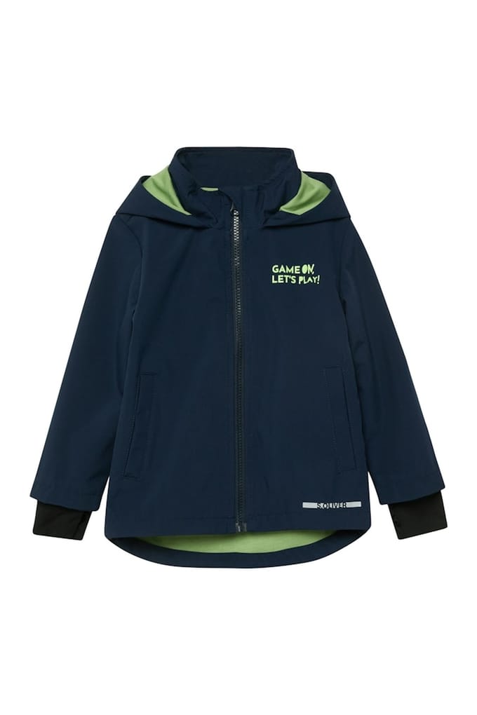 s.Oliver - male - Weerbestendig softshell jack met neopreen manchetten en duimgat