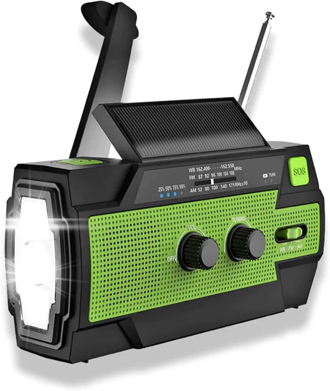 VLSelect® Noodradio - Solar Opwindbaar - Draagbare Radio - Noodgeval
