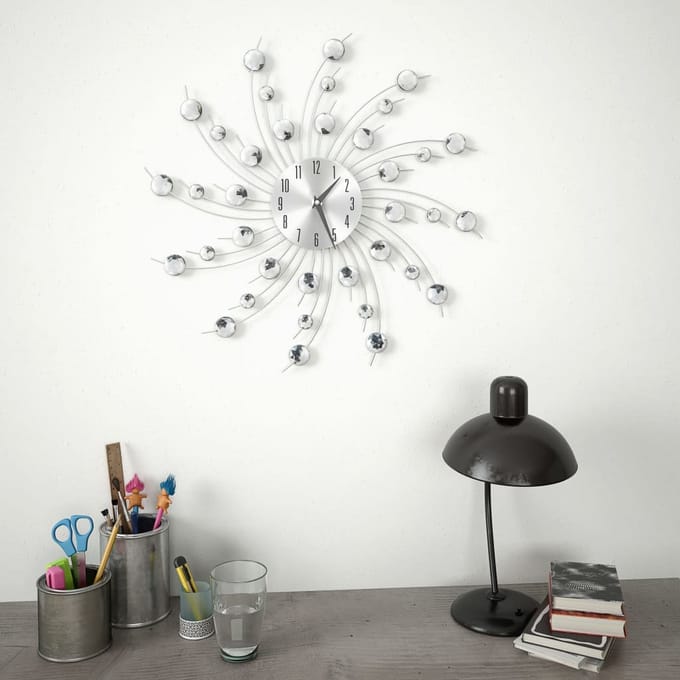 vidaXL - Wandklok - met - quartz-mechanisme - 50 - cm - modern - ontwerp