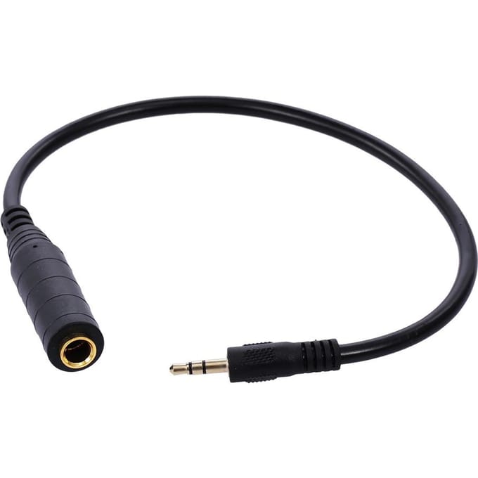 3,5 mm naar 6,5 mm audio-adapterkabel 3,5 mm mannelijk naar 6,35 mm vrouwelijk converter
