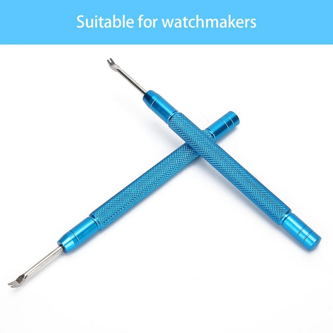 2 stuks Horloge Hand Horloge Naald Verwijderaar Lifting Tool Horloge Reparatie Accessoire blue