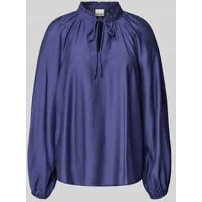 Regular fit blouse met druppelvormige hals, model 'KARLANI'