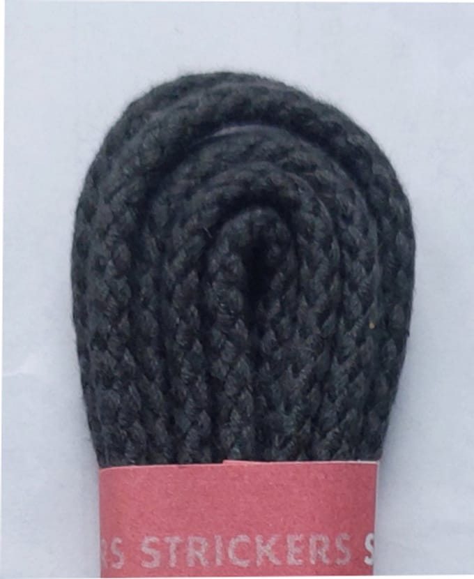 Strickers Veter - Donker Grijs - Rond - Koord Veters - Lengte 90 cm - Dikte 4 mm - Schoenveter