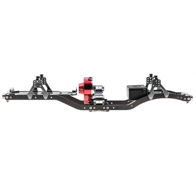 Remplacement de pièces de corps de châssis de télécommande de cadre de châssis en métal pour Axial SCX10 1:10 À distance rouge/noir