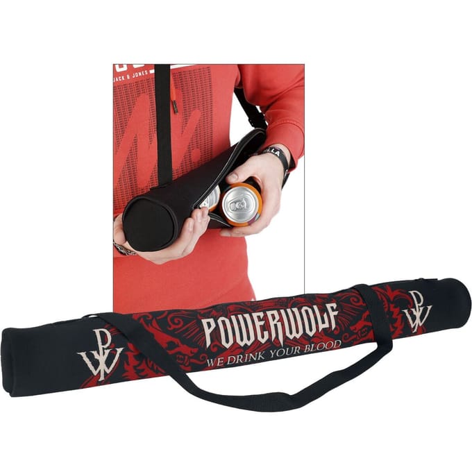 Powerwolf Tas voor blikjes met print Unisex Schoudertas - zwart - Standard