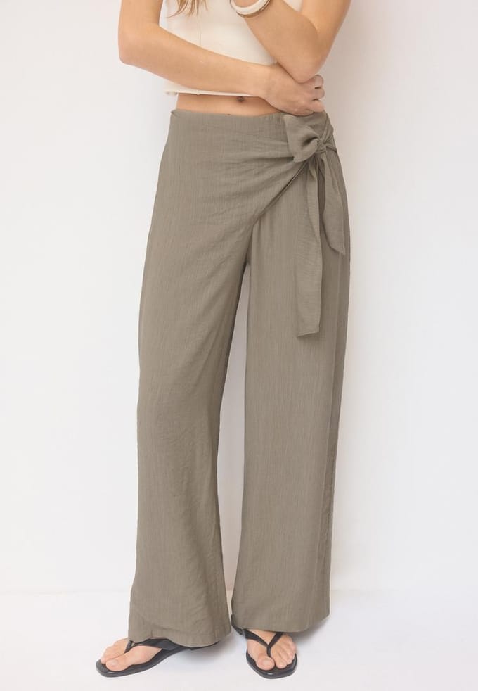Stradivarius Soepelvallende sarongbroek  Kaki L