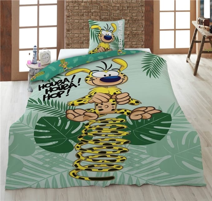 Marsupilami Dekbedovertrek - Eenpersoons - 140 x 200 cm - 65 x 65 cm - Polycotton