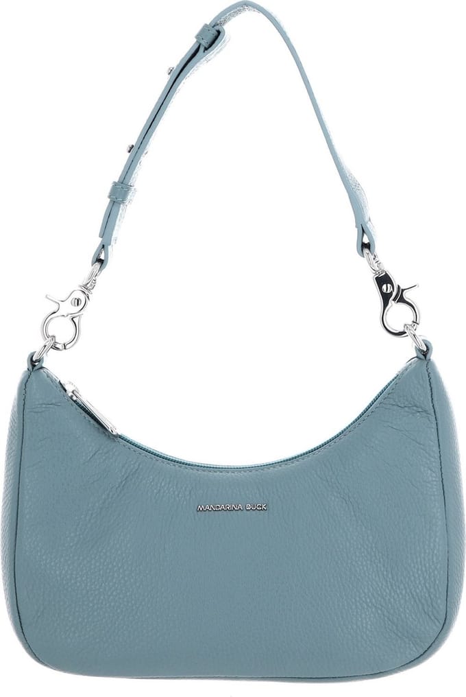 MANDARINA DUCK Leren Schoudertas Mellow Leather Shoulderbag Mistral Blauwgrijs