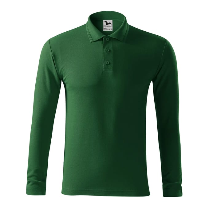 Polo met lange mouwen van piquéstof Malfini 221