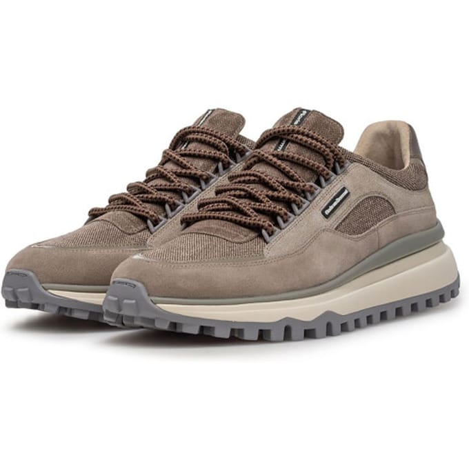 Floris Van Bommel Sfm-10248 De Gripper Sneakers - Textiel - Heren - Taupe - Maat 40