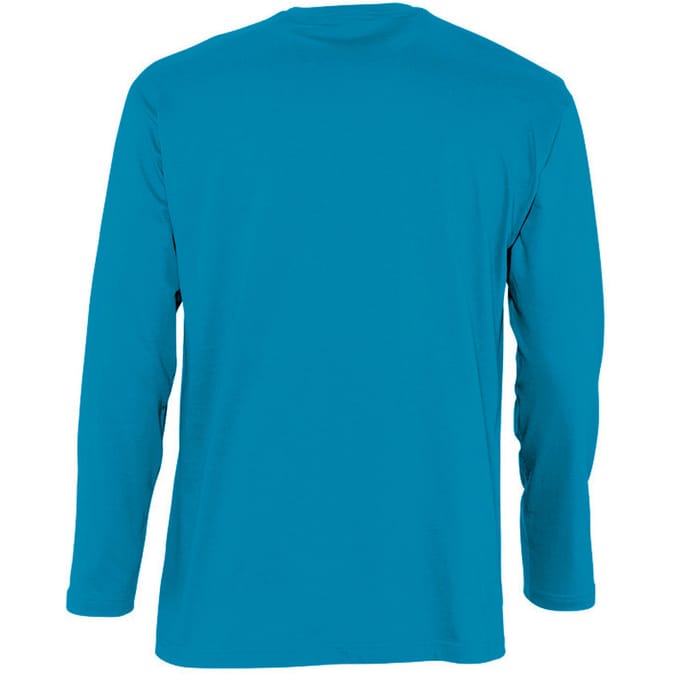 SOLS Heren Monarch T-Shirt met lange mouwen (Aqua)