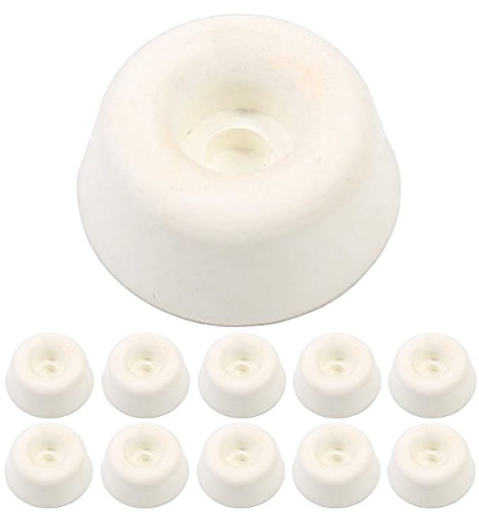 10x Witte Rubber Wc-bril Buffer Pads 19mm