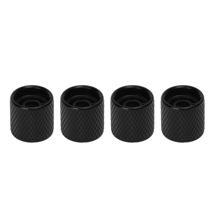 Lot de 4 boutons de potentiomètre pour guitare électrique, large compatibilité, robuste et délicat, noir black