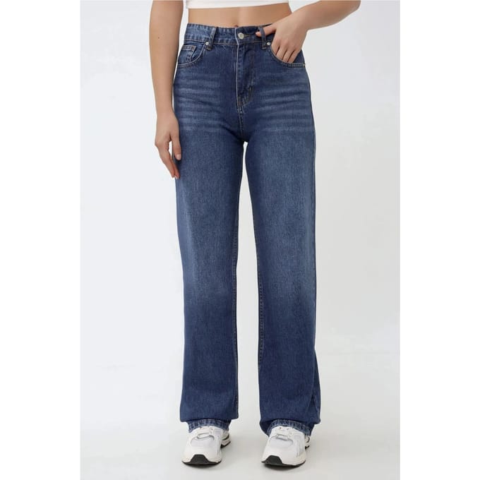 Hoge Taille Recht Gesneden Jeans