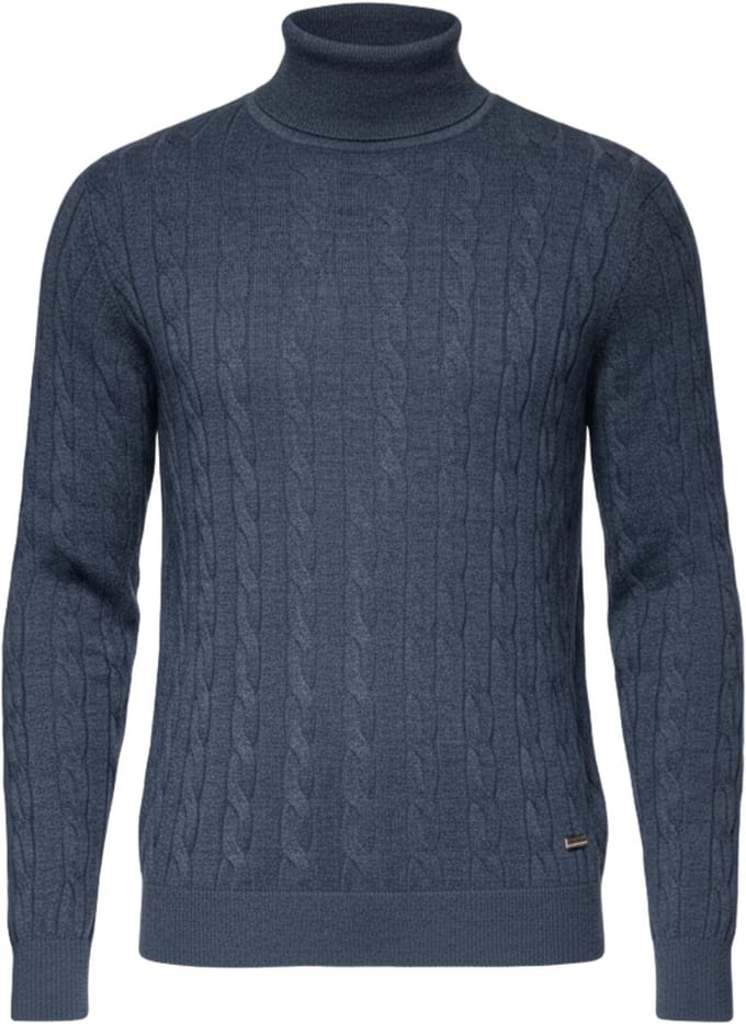OMBRE Trui - Regular Fit - Katoen - Geen Sluiting Marine S