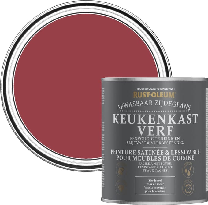 Rust-Oleum Rood Keukenkastverf Zijdeglans - Soho 750ml