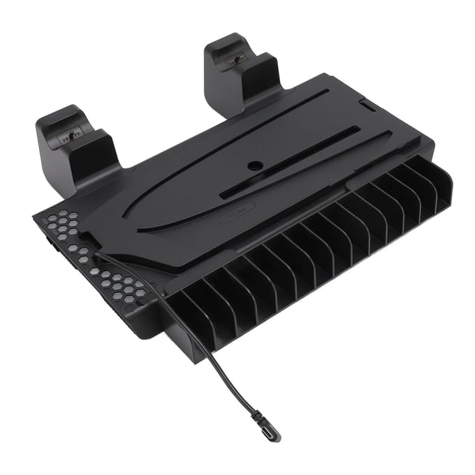 Station de Refroidissement RGB pour PS5 Ventilateur de Refroidissement Multifonction Réglable Support de Chargement Double pour PS5 noir