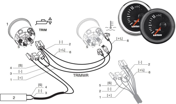 VETUS TRIMWR Aansluitkabel voor Trimmeter