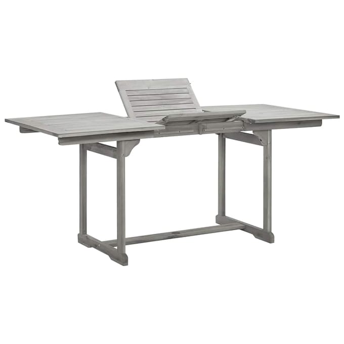 vidaXL - Tuintafel - (120-170)x80x75 - cm - massief - acaciahout