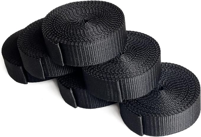 Sterke Polypropyleen Band Zwart UV-bestendig 30 Meter (6x5m)