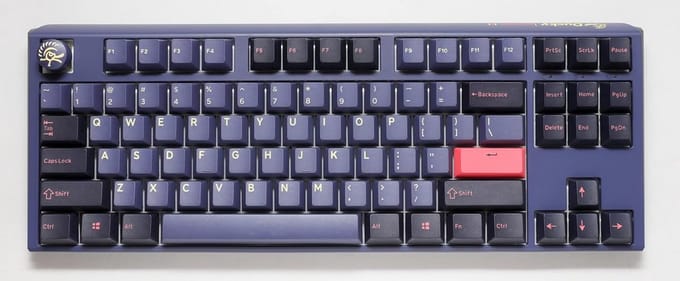 Tenkeyless (TKL) Mechanisch Gaming Toetsenbord - Compact Formaat met Cosmis Blauwe Kleurstelling