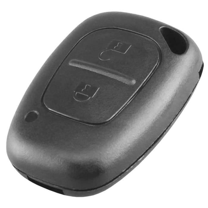OcioDual Coque de Clé à 2 Boutons Compatible avec Renault Trafic Master Nissan Interstar Primastar Kangoo Opel Vivaro black